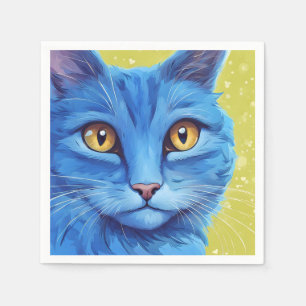 Big Blue Cat. Napkin