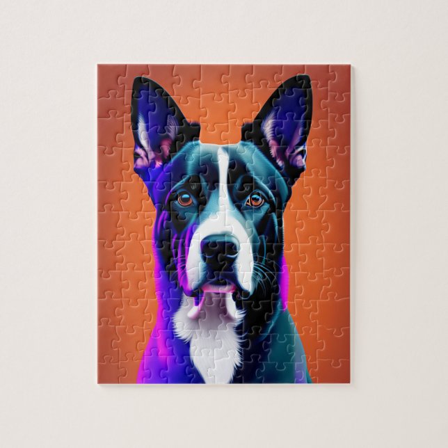 Big blue dog jigsaw puzzle (Vertical)
