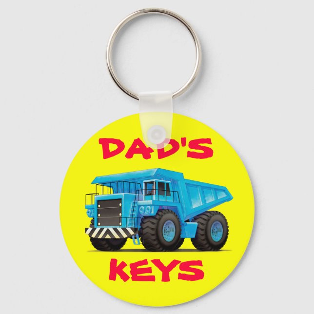 Big Blue Dump Truck Key Ring (Front)