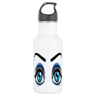 Big Blue Eyes Stainless Steel Water Bottle