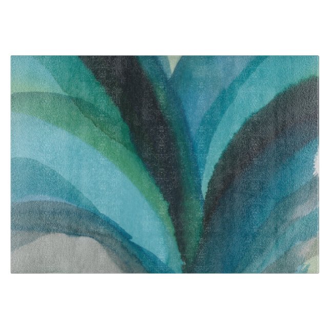 Big Blue Leaf I Cutting Board (Front)