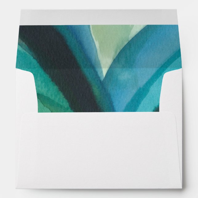 Big Blue Leaf I Envelope (Back (Bottom))