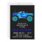 Big Blue Monster Truck Birthday Party Invitations