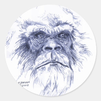 Big Blue Sasquatch Classic Round Sticker