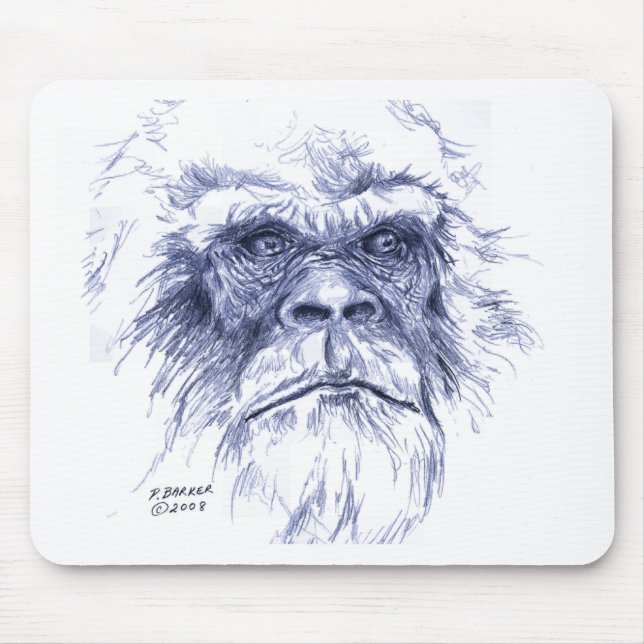 Big Blue Sasquatch Mouse Pad (Front)