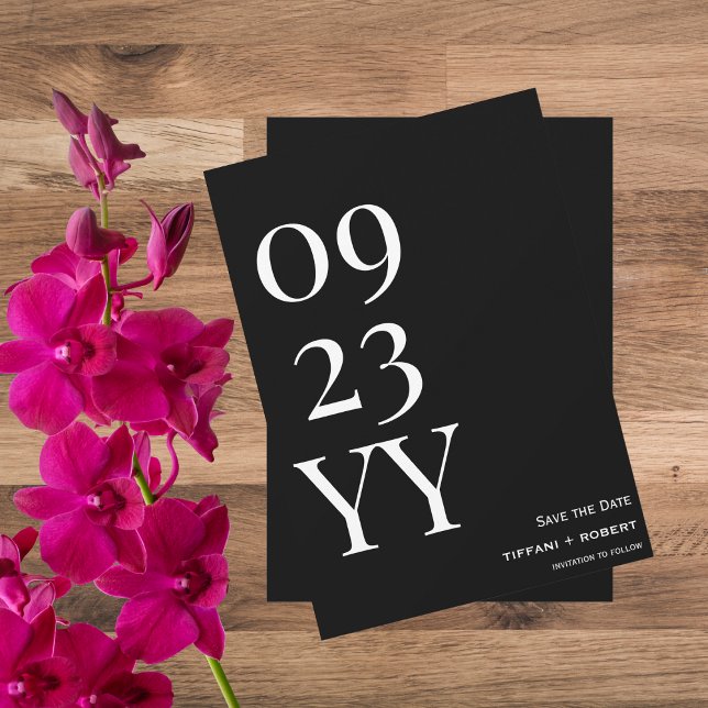 Big Bold Black and White Save The Date (Creator Uploaded)