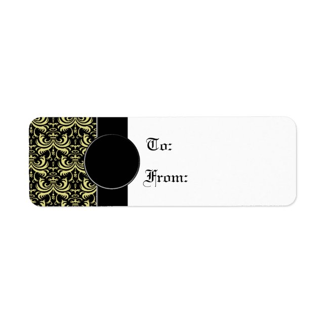 Big Bold Damask (Golden) (Monogram) (Front)