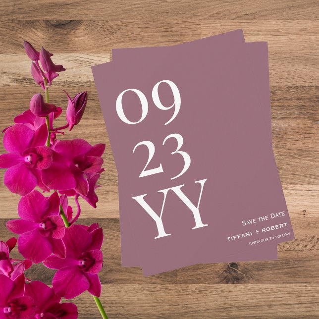 Big Bold Date Dusty Pink Save The Date (Creator Uploaded)