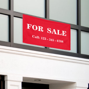 BIG BOLD FOR SALE BANNER Real Estate Sign