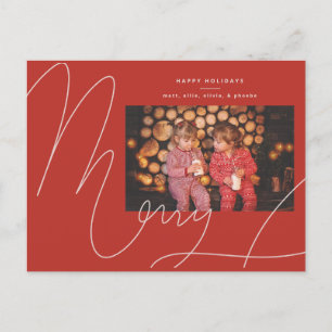 Big Bold Fun Script Merry Holiday