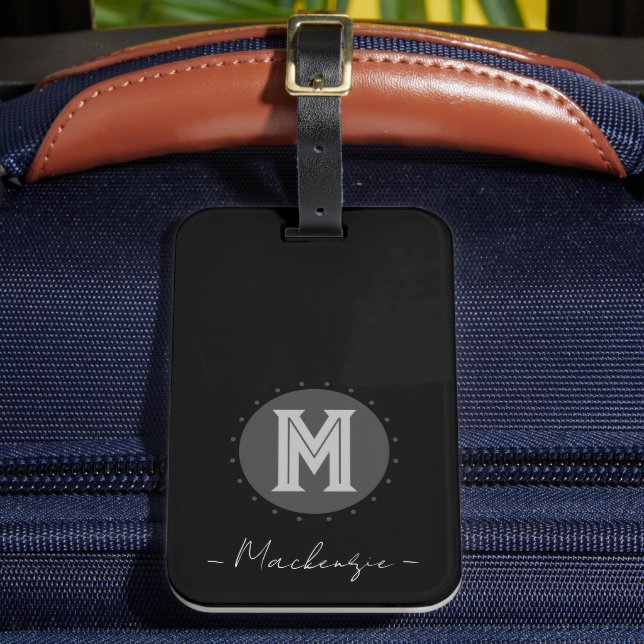 Big Bold Line Monogram Luggage Tag (Front Insitu 2)