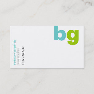 Big Bold Monogram Business Card