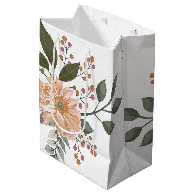 Big Bold Summer Flower  Medium Gift Bag (Front Angled)