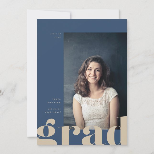 Big Bold Type Graduation Announcement (Front)