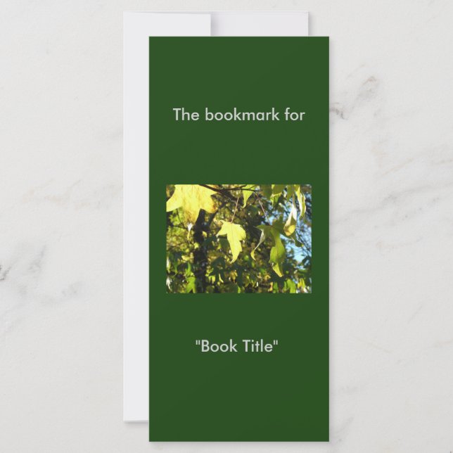 Big bookmark, fall maple tree (Front)