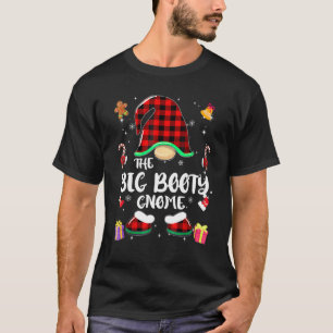 Big Booty Gnome Buffalo Plaid Red Matching Family T-Shirt
