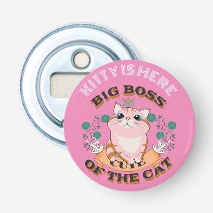 BIG BOSS CUTE CAT CUSTOMIZE PERSONALIZED NAME BOTTLE OPENER