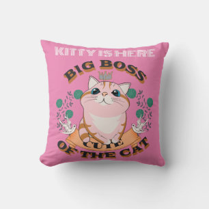 BIG BOSS CUTE CAT CUSTOMIZE PERSONALIZED NAME  CUSHION
