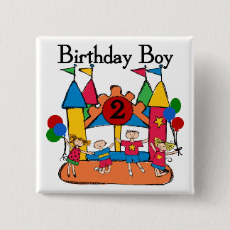 Big Bounce Boy 2nd Birthday Tshirts and Gifts 15 Cm Square Badge