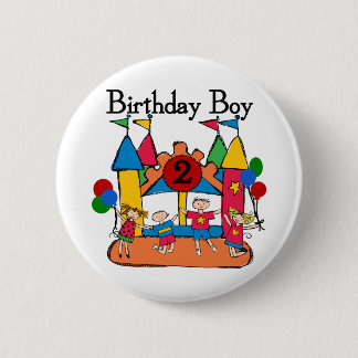 Big Bounce Boy 2nd Birthday Tshirts and Gifts 6 Cm Round Badge