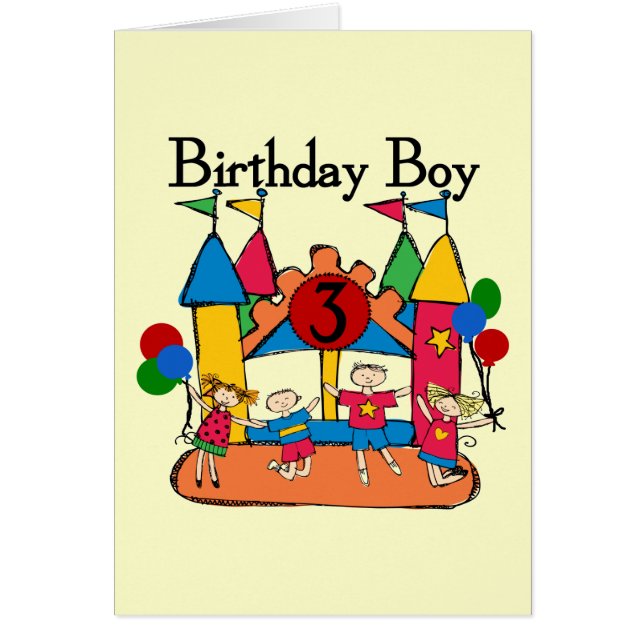 Big Bounce Boy 3rd Birthday T shirts and Gifts (Front)