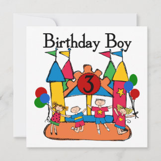 Big Bounce Boy 3rd Birthday T shirts and Gifts Card