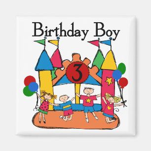 Big Bounce Boy 3rd Birthday T shirts and Gifts Magnet