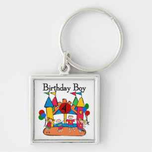 Big Bounce Boy 4th Birthday Tshirts and Gifts Key Ring