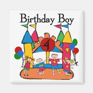 Big Bounce Boy 4th Birthday Tshirts and Gifts Magnet