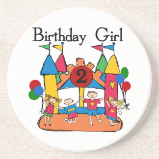 Big Bounce Girl 2nd Birthday Tshirts and Gifts Coaster