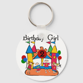 Big Bounce Girl 2nd Birthday Tshirts and Gifts Key Ring