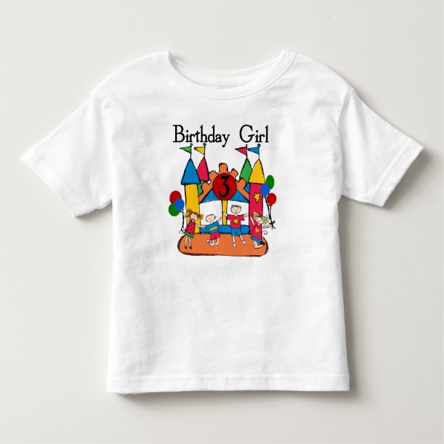 Big Bounce Girl 3rd Birthday Tshirts and Gifts (Front)