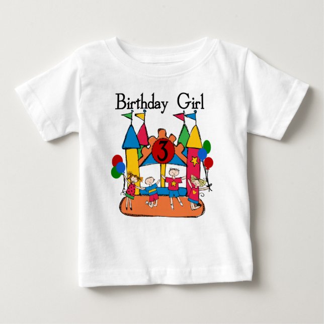Big Bounce Girl 3rd Birthday Tshirts and Gifts (Front)