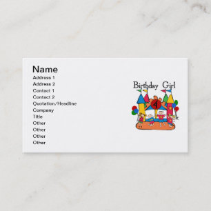 Big Bounce Girl 4th Birthday T-shirts and Gifts Business Card