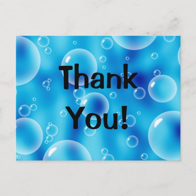 Big Bouncing Blue Bubbles Postcard (Front)