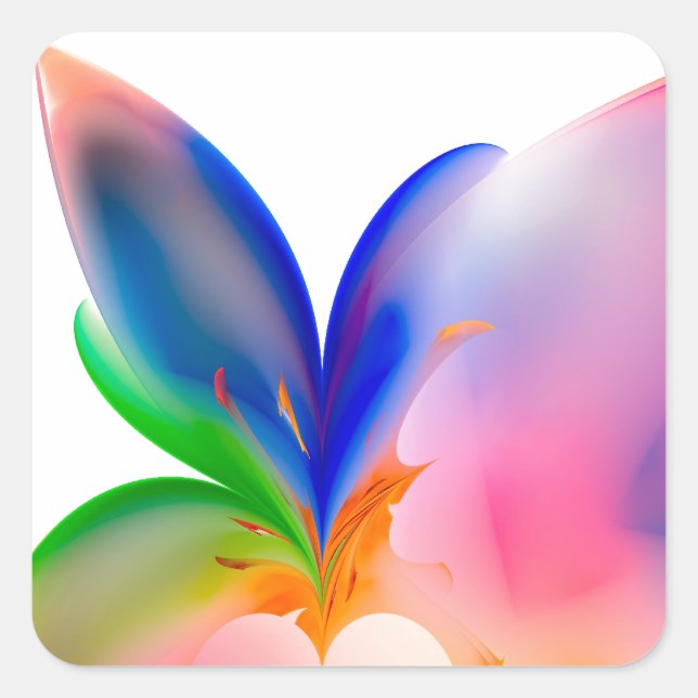 Big Bow Gift Box Square Sticker (Front)