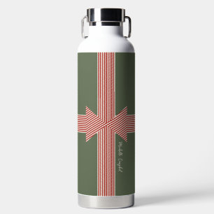 Big Bow of Striped Ribbon Water Bottle