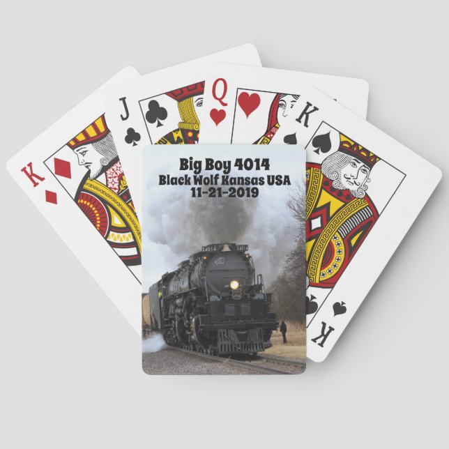 Big Boy 4014 Black Wolf Kansas Playing Cards (Back)