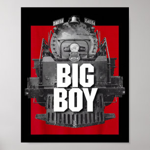 Big Boy 4014 Clic Steam Engine Retro Locomotive Ra Poster