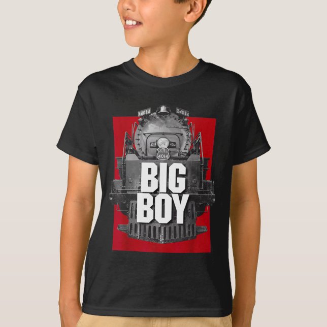 Big Boy 4014 Clic Steam Engine Retro Locomotive Ra T-Shirt (Front)