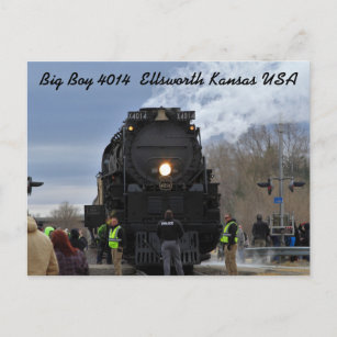 Big Boy 4014 Ellsworth Kansas USA Postcard