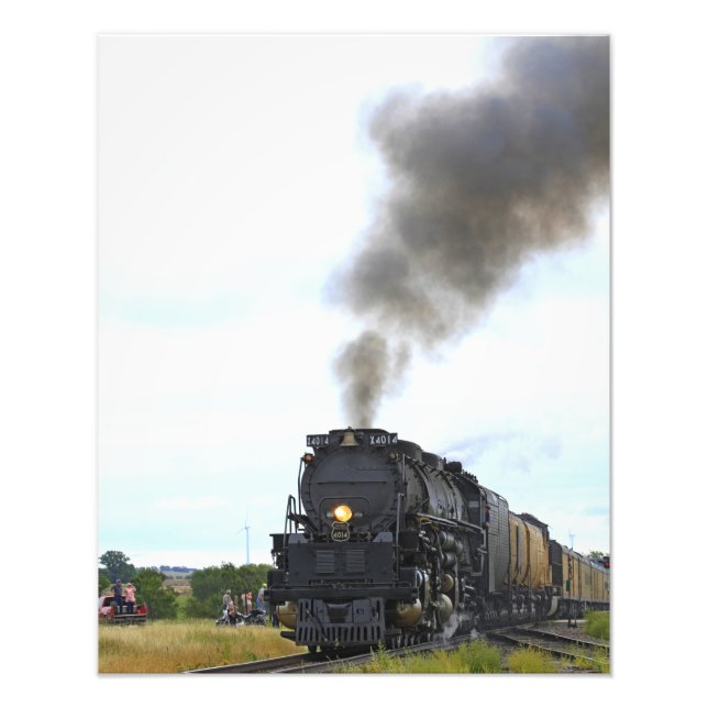 Big Boy 4014 Smoke and Steam in Kansas Photo Print (Front)