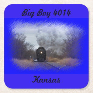 Big Boy 4014 Square Paper Coaster
