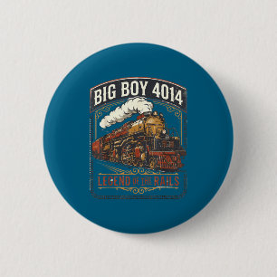 Big boy 4014 steam engine locomotive train vintage 6 cm round badge