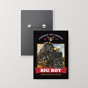 Big Boy 4014 Steam Locomotive Vintage Illustration