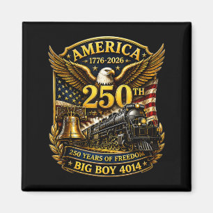 Big Boy 4014 Train Usa 250th Anniversary Patriotic Magnet