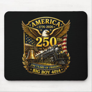 Big Boy 4014 Train Usa 250th Anniversary Patriotic Mouse Pad