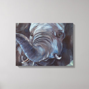 Big Boy Elephant Wrapped Canvas Print