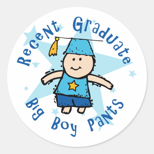 Big Boy Pants Classic Round Sticker (Front)
