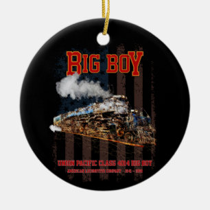 Big Boy Vintage Steam Train American Locomotive Ceramic Tree Decoration